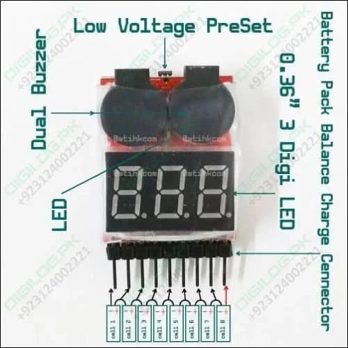 Lipo Buzzer Battery Voltage Indicator Volt Meter Level