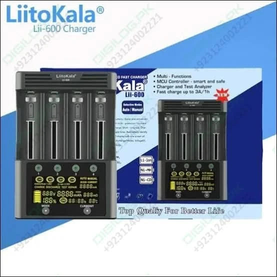 Liitokala Lii-600 Smart battery Charger and Tester With Power Supply