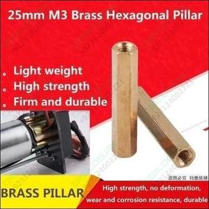 M3x28mm Female To Thread Brass Hex Standoff Pcb Pillar