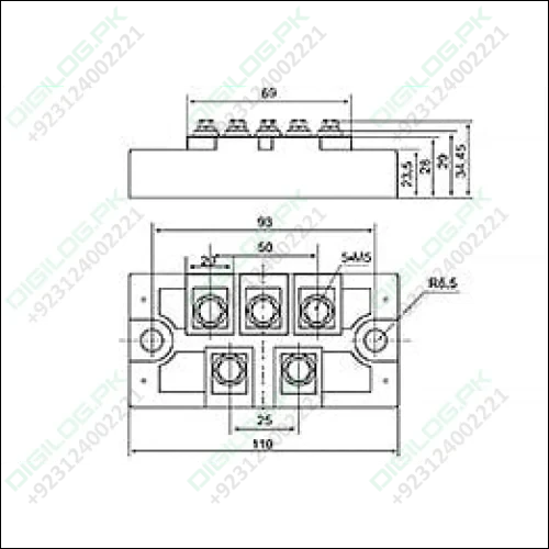MDS150-16 Three Phase Diode Bridge Rectifier 150A 1600V