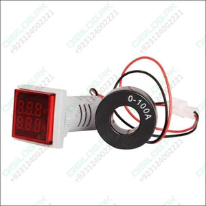 Multi colour square panel indicator voltage meter current meter with indicator signal lamp AD16-22FVA