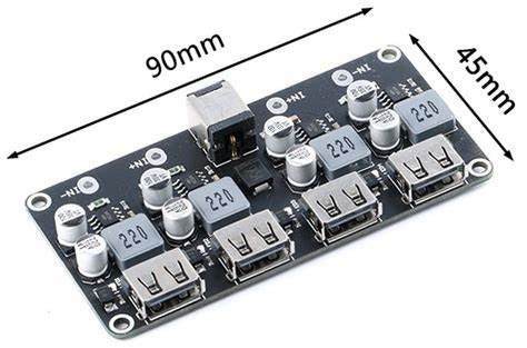 MH-KC24 4-Channel DC-DC Buck Converter with QC3.0 Fast Charging - 6-32V to 3V/5V/9V/12V/24V