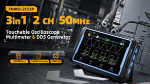 Fnirsi 2c53p 3-in-1 50mhz Dual Channel Oscilloscope Signal Generator Multimeter (portable Dso) — Buy online in Pakistan | digilog.pk