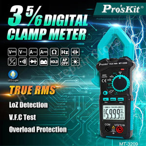 Proskit MT-3209 3-5/6 AC/DC Digital Clamp Meter LED