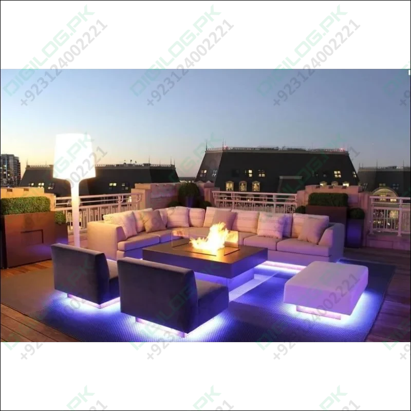 Rgb Led Strip With Remote And Power Supply White Background