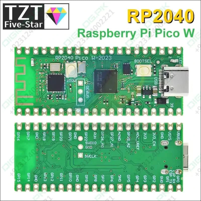 RP2040 Raspberry Pi Pico W Board with 2.4G WiFi Micro Dual-Core 264KB ARM Microcomputers High-Performance Cortex-M0