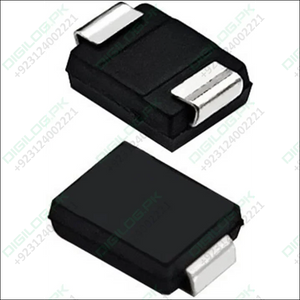 Black SS56 Diode with metal terminals in DO-214AA package for electronic components in Pakistan