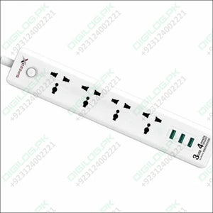 Speed X403pu Premium Portable Power Strip 4socket 3usb Port