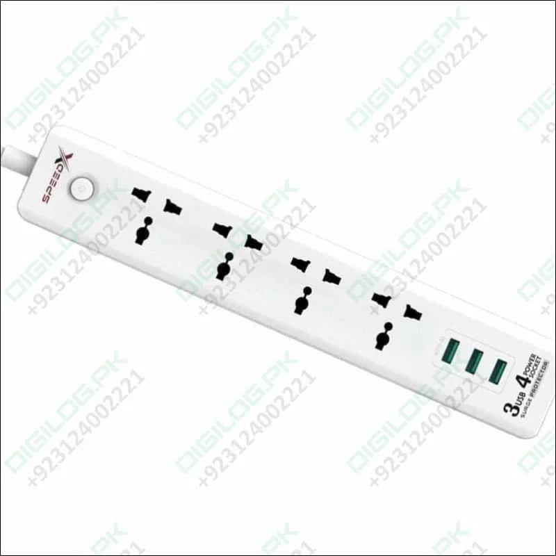 Speed X403pu Premium Portable Power Strip 4socket 3usb Port