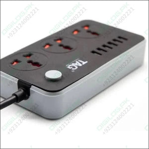 High Quality 3 Power Socket 6 Usb Ports Extension Lead Wire