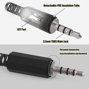 Trrs Male Plug 4 Pole 1/8’ 3.5mm Solder Type Diy Audio