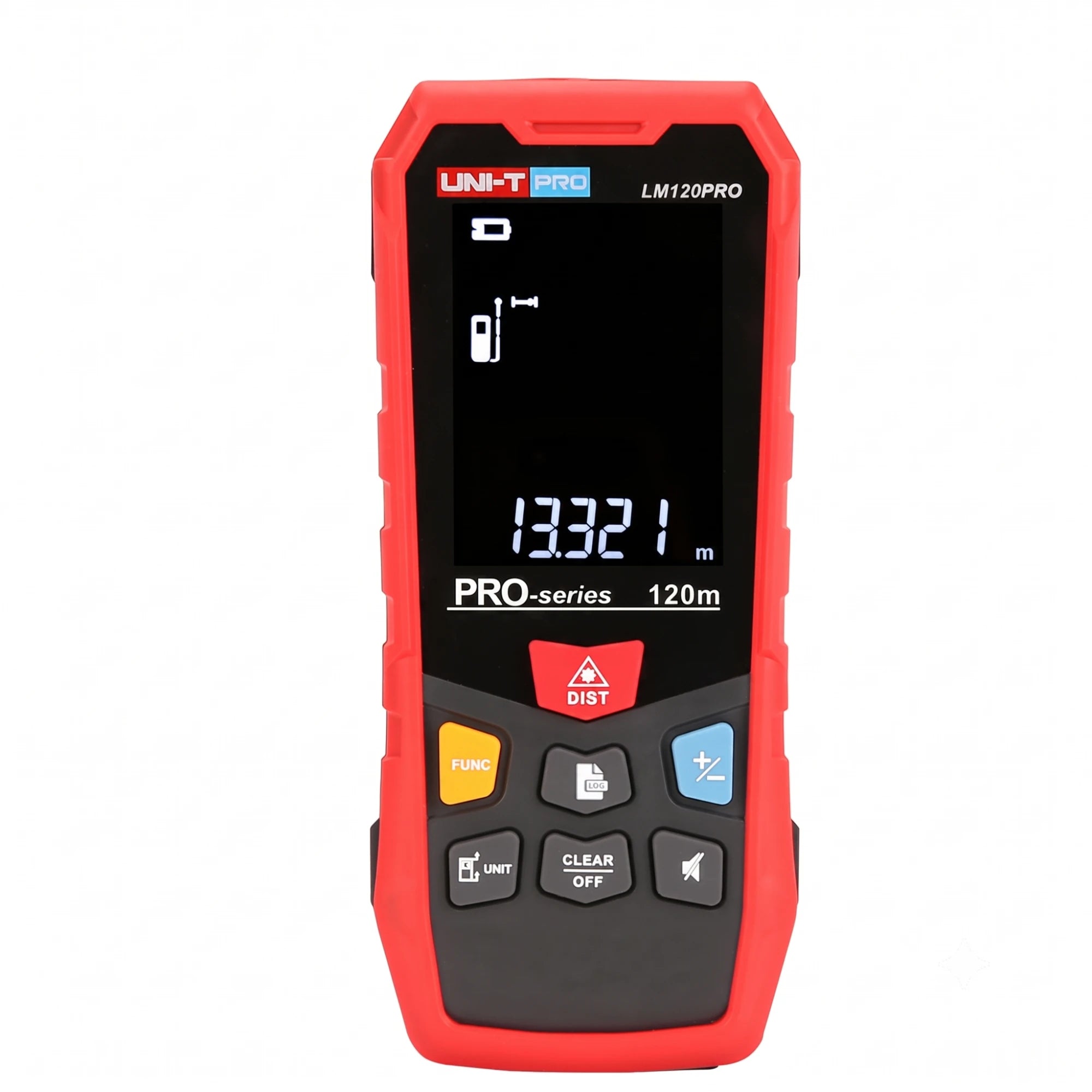 UNI-T LM120PRO Laser Distance Meter – 120 m, ±2 mm, Area / Volume / Pythagoras, Auto-Levelling, 2.4" EBTN Display, USB Rechargeable, Tripod Mount