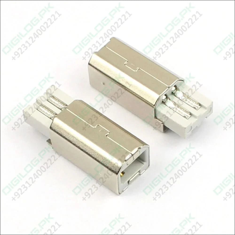 USB 2.0 Type B 4 Pin Male Solder Plug Connector Socket For Printer Port