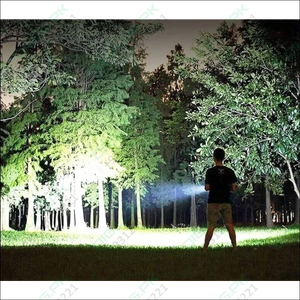 Usb Rechargeable Zoomable Led Flashlight Camping Torch Lamp