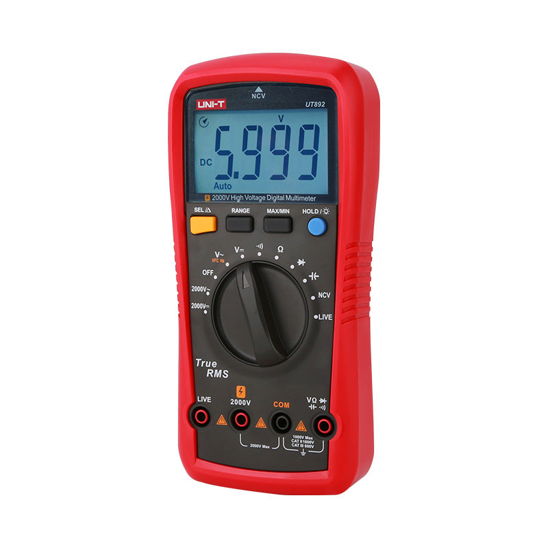 UNI-T UT892 high voltage multimeter display detail