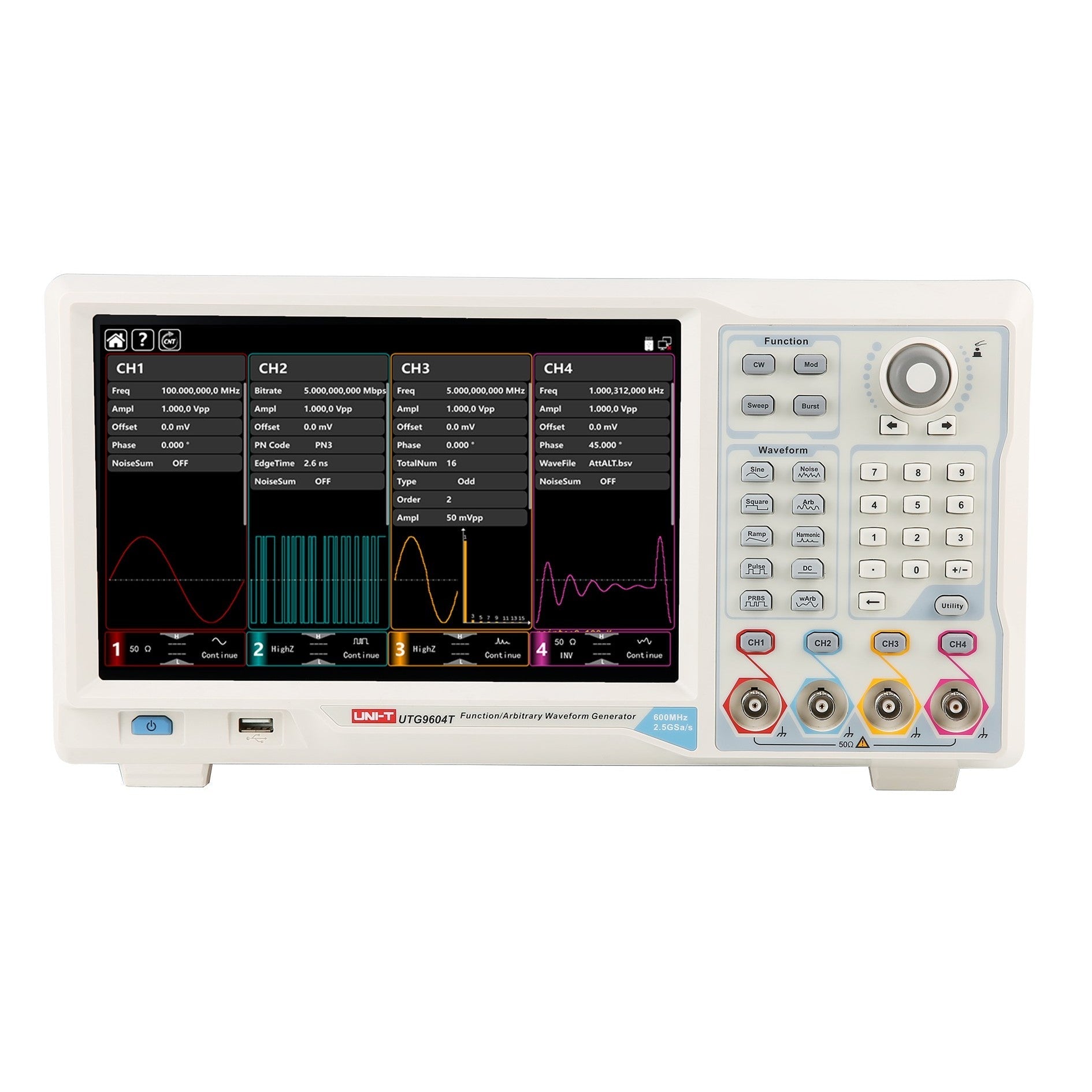 UNI-T UTG9604T arbitrary waveform / function generator