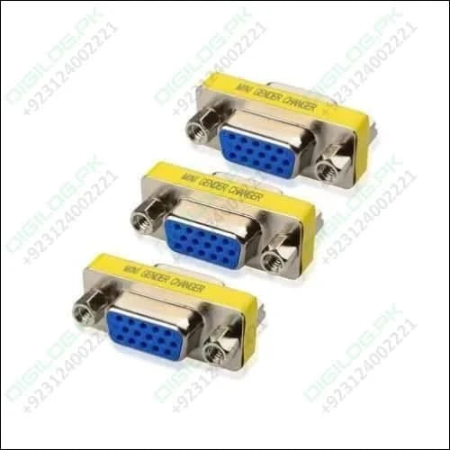 Vga Mini Gender Changer Hd15 Female To Coupler Cable Adapter