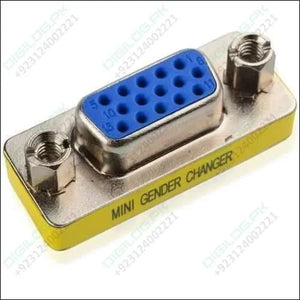 Vga Mini Gender Changer Hd15 Female To Coupler Cable Adapter