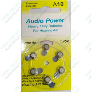 Audio Power-hearing Aid Batteries (pack Of 6 Cells) A10