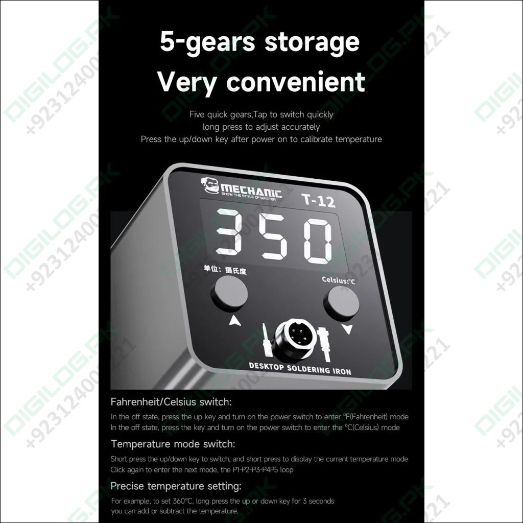 Mechanic T12 Desktop Soldering Iron Station in Pakistan