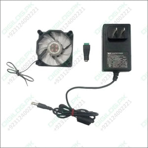 5V LED FAN WITH POWER SUPPLY AND FEMALE DC PLUG KIT IN PAKISTAN