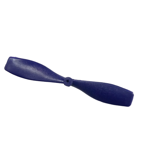 110mm Propeller - a blue, two-bladed plastic propeller with a central mounting hole, shown against a plain white background.