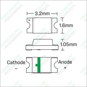 White Smd 1206 Led Super Bright Light Emitting Diode