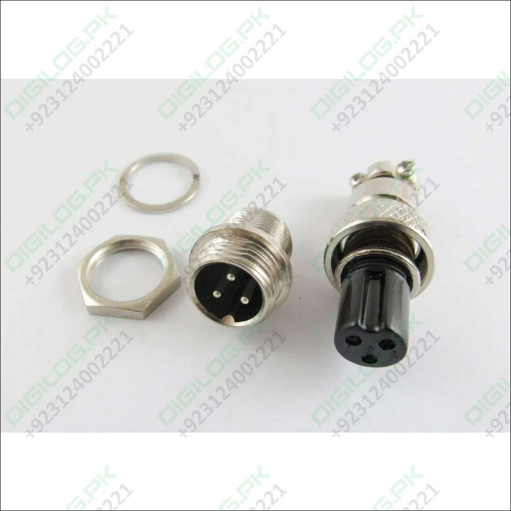 Xlr 3 Pin Cable Connector 16mm Chassis Mount 3pin Plug