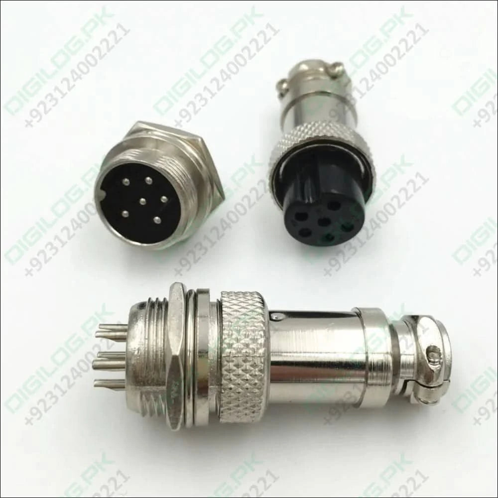 Xlr 6 Pin Cable Connector 16mm Chassis Mount 6pin Plug