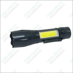 XPE COB LED Zoomable Battery Flashlight with Clip Mini