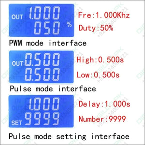 ZK-PP1K PWM Signal Generator Module ā Dual Mode 1Hzā150kHz LCD Display Delay Pulse Width Frequency & Duty Control