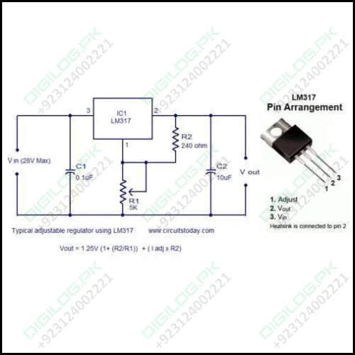 Adjustable Voltage Regulator Lm317