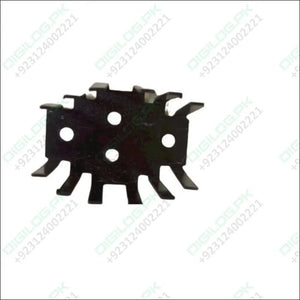 Black anodized aluminum heatsink with fins for RD-91 and TO-3 transistors