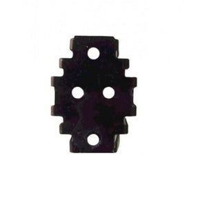 Aluminum Heatsink TO-3 Package For Rd-91 Package & TO-3 Transistor - a black, rectangular metal component with a notched edge design and four circular mounting holes.