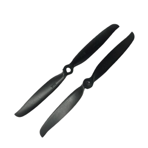 Apc 6x4e 6040 Direct Drive Propeller For Rc Airplane - two black plastic two-blade propellers angled against a white background.