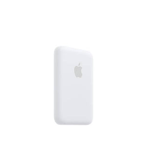 Apple iPhone Power Bank MagSafe Battery Pack - shown as a white, rectangular portable charger featuring the Apple logo on its front surface.