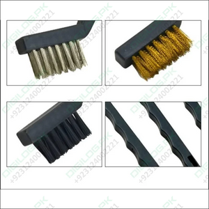 3pcs Wire Brush Stainless Steel Nylon Brass Brushes