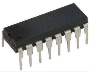 CD4013 d Type Flip Flop - shown as a black, rectangular integrated circuit with fourteen metal pins arranged in two rows of seven.