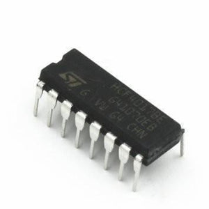 CD4017 IC - a black 16-pin dual in-line package electronic component with white text markings on its top surface, shown from an angled perspective.