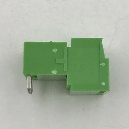 Pluggable Terminal Block 4 Pin Pitch 3.81mm - a green, two-part connector assembly with metal pins on one side, set against a plain white background.
