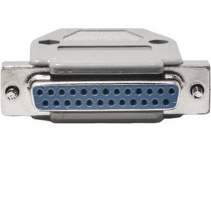 DB25 Female Solder D-sub Connector - shown in a close-up view, featuring a blue 25-pin female connector head with a grey plastic housing.