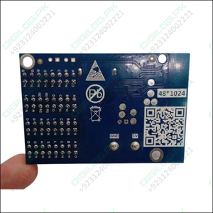 Blue circuit board with connection points for Hd-w3 Wi-Fi LED Scrolling Display Controller
