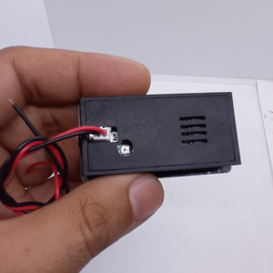 DC 8V-100V Battery Capacity Indicator Lead Acid Lithium LiFePO4 Car Motorcycle Voltmeter Voltage Gauge 12V 24V 48V 72V - rear view of the black rectangular housing showing a two-pin power connector with red and black wires.