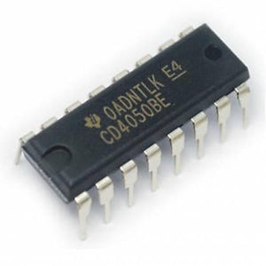 Dell CD4050BE Non Inverting Buffer IC - a black 16-pin dual in-line package integrated circuit with silver pins, shown against a white background.