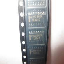 Dell TL074C SMD - a close-up shot of multiple black integrated circuit chips held in a clear plastic carrier tape for industrial packaging.