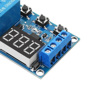 Digital LED Display Programmable Circuit Egg Incubator Timer Relay Module Controller WS16 - a blue circuit board with a 3-digit display and buttons.