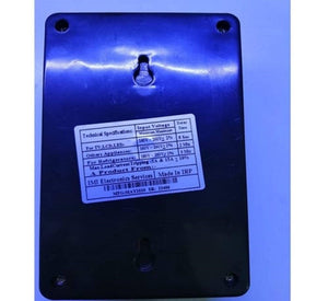 Discontinued Kent 15A Muhafiz Automatic Voltage Protector Automatic Current Protector - black rectangular unit showing the rear panel with a technical specification label and wall-mount slots.