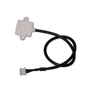 Discontinued Mini 5V Liquid Water Level Sensor Detection Switch With Alarm XKC-Y23-V - a white square sensor housing with two mounting holes connected by a black cable to a three-pin connector.