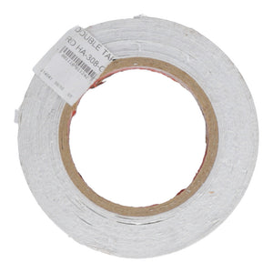 Double Tape - a roll of white double-sided adhesive tape with a cardboard core and a product label showing the text "DOUBLE TAPE RD HA-308-C".