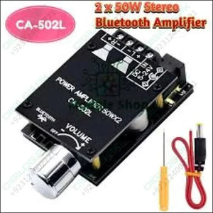 502L Module Bluetooth 5.0 Wireless Digital Amplifier Board Stereo Board 50Wx2 Bluetooth Amp Price In Pakistan